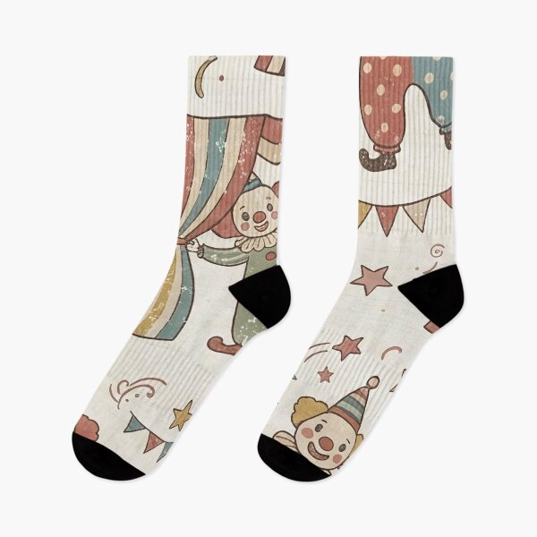 Item preview, Cute Vintage Circus Clowns Seamless Pattern designed and sold by SassyArtistry.