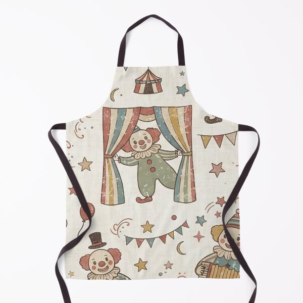 Item preview, Cute Vintage Circus Clowns Seamless Pattern designed and sold by SassyArtistry.