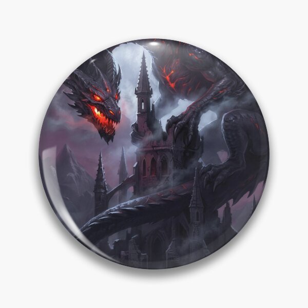 Item preview, Bloodmoon Cathedral Dragon Dark Fantasy Gothic Poster designed and sold by SnazzifyDigital.