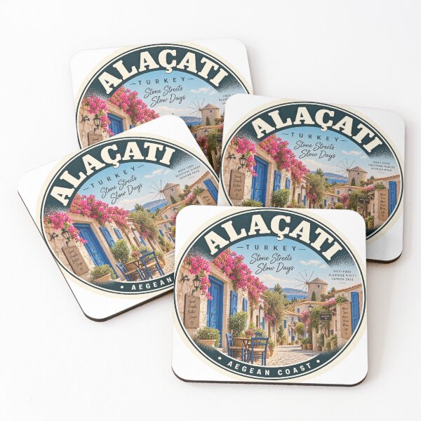 Item preview, Alacati Turkey Vintage Travel Badge – Aegean Coast Retro Souvenir designed and sold by DreamPaw Studio.
