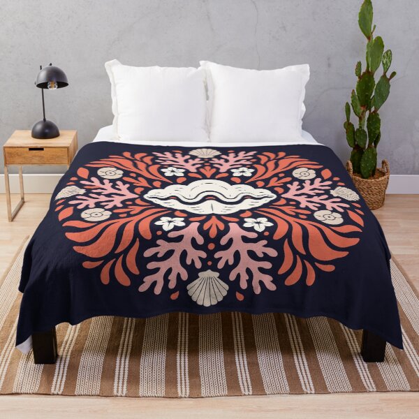 Item preview, Giant Clam & Coral – Polynesian Tifaifai Inspired Pattern designed and sold by Tahitifaifai.