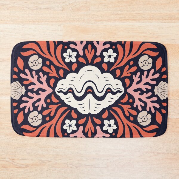 Item preview, Giant Clam & Coral – Polynesian Tifaifai Inspired Pattern designed and sold by Tahitifaifai.