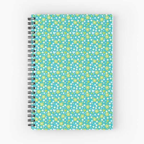 Item preview, Turquoise Floral Hearts Pattern – Cheerful Nature Design designed and sold by Yasmine Mohammed.