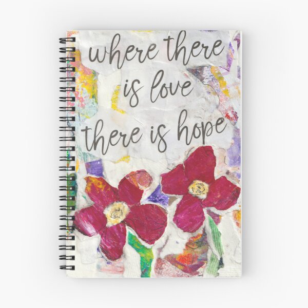 Item preview, Where There Is Love — Colorful Floral Collage Inspirational Art designed and sold by KATHLEEN TENNANT ART.