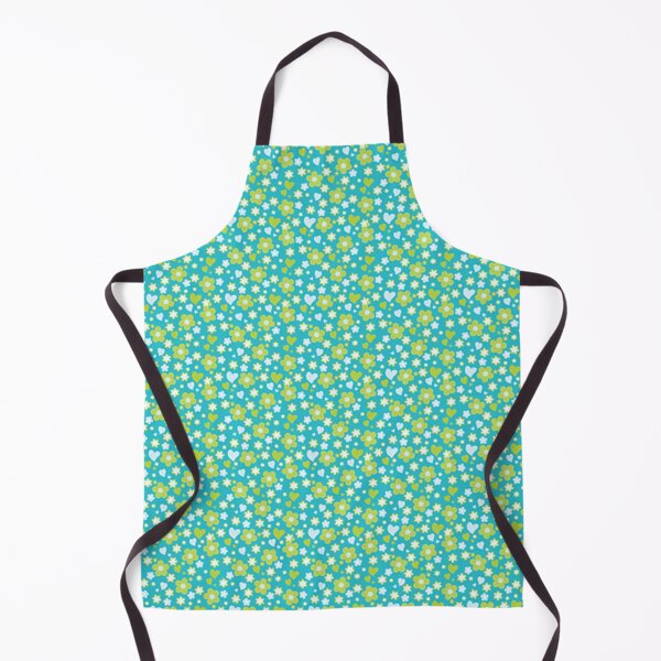 Item preview, Turquoise Floral Hearts Pattern – Cheerful Nature Design designed and sold by Yasmine Mohammed.