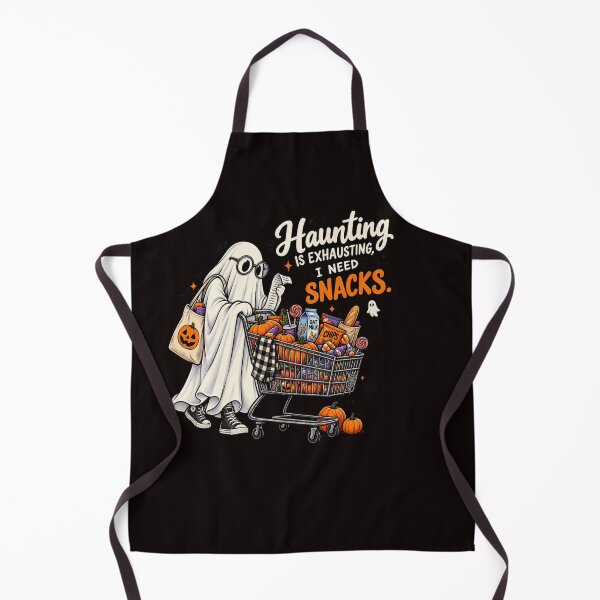 Item preview, Funny Ghost Halloween Design, Haunting is Exhausting I Need Snacks, Sarcastic Spooky Season Art designed and sold by Print Loft.
