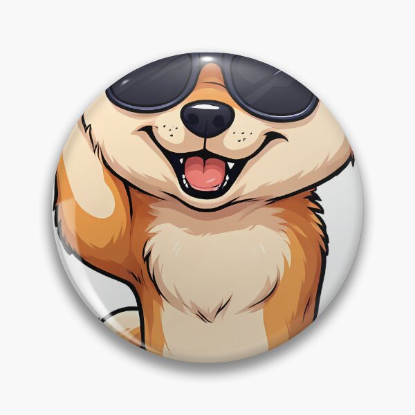Item preview, Cute Shiba Inu Dog Wearing Sunglasses Waving Paw designed and sold by Holub Art Studio & design.