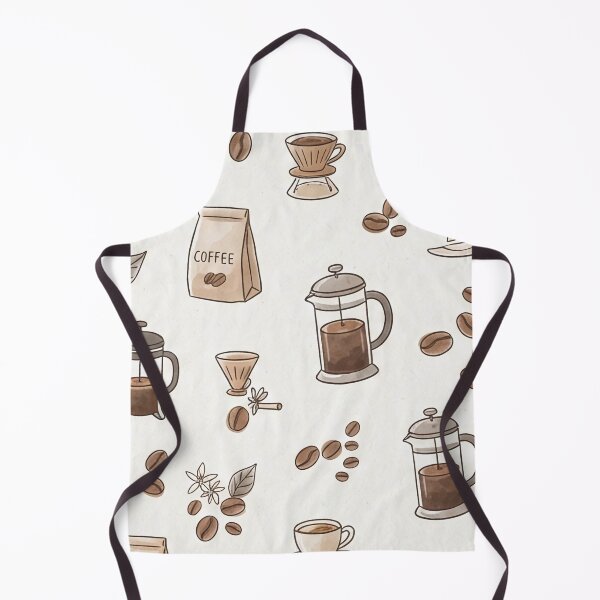 Item preview, Minimalist Coffee Beans and French Press Pattern designed and sold by SassyArtistry.