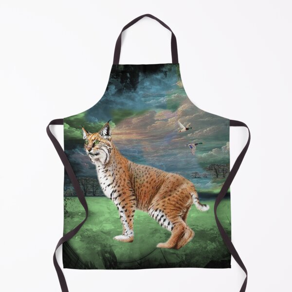 Item preview, Bobcat with Duck in a Dreamy Landscape designed and sold by Patricia Brown.