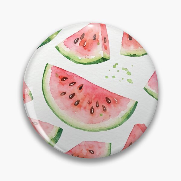 Item preview, Fresh Watercolor Watermelon Slice Seamless Pattern designed and sold by SassyArtistry.