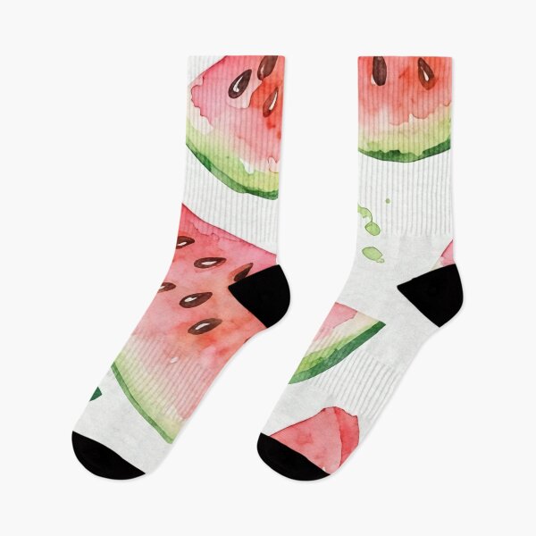 Item preview, Fresh Watercolor Watermelon Slice Seamless Pattern designed and sold by SassyArtistry.