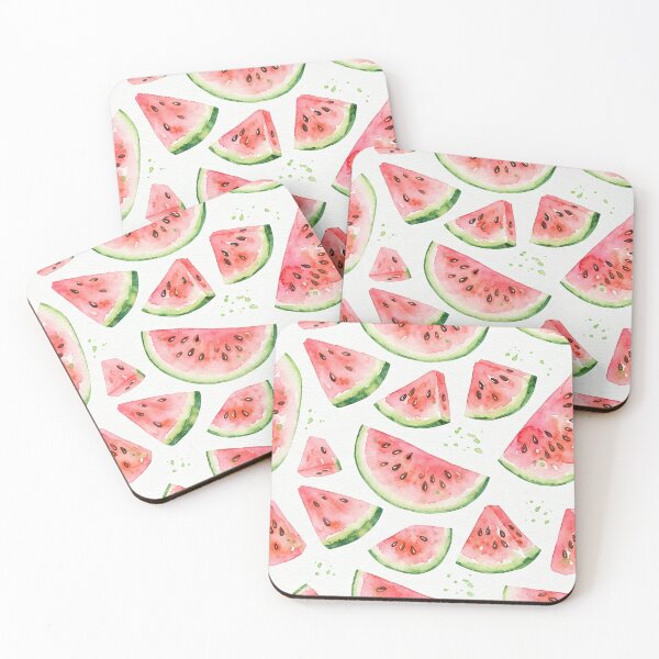 Item preview, Fresh Watercolor Watermelon Slice Seamless Pattern designed and sold by SassyArtistry.