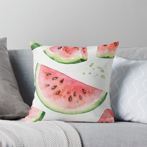 Item preview, Fresh Watercolor Watermelon Slice Seamless Pattern designed and sold by SassyArtistry.