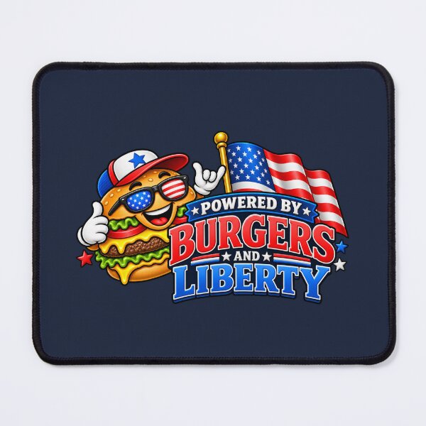 Item preview, Powered by Burgers and Liberty – Patriotic Burger designed and sold by HO•Designs.