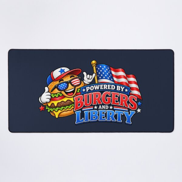 Item preview, Powered by Burgers and Liberty – Patriotic Burger designed and sold by HO•Designs.