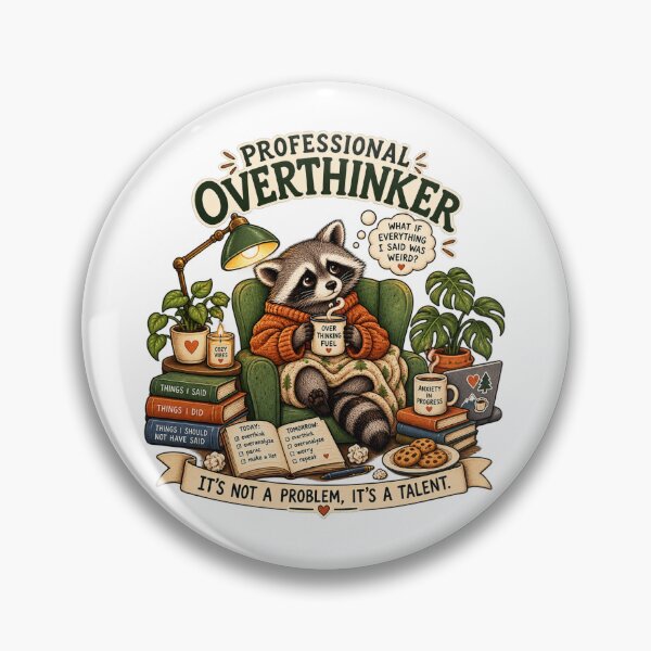 Item preview, Professional Overthinker Raccoon designed and sold by Kachishop.