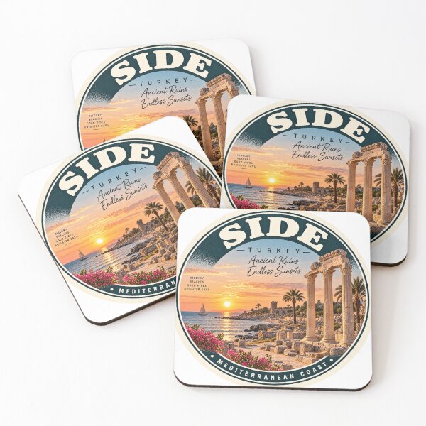Item preview, Side Turkey Vintage Travel Badge – Mediterranean Coast Retro Souvenir designed and sold by DreamPaw Studio.