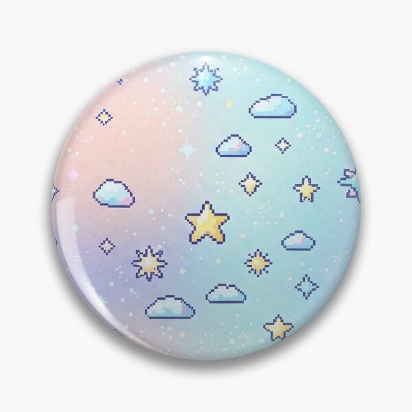 Item preview, Pastel Dreamy Gradient Stars and Clouds Pattern designed and sold by SassyArtistry.