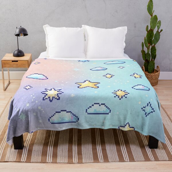 Item preview, Pastel Dreamy Gradient Stars and Clouds Pattern designed and sold by SassyArtistry.