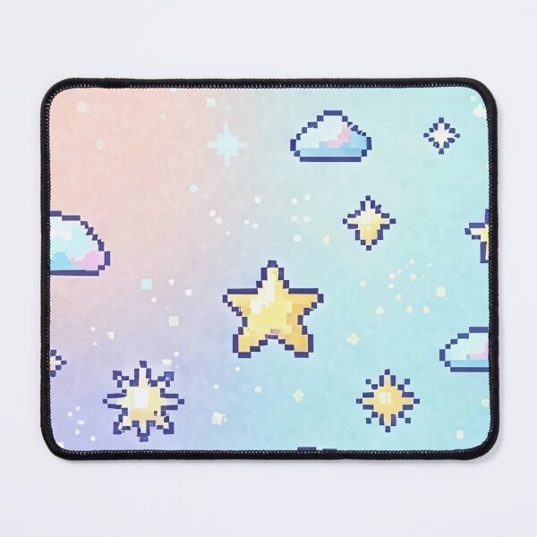Item preview, Pastel Dreamy Gradient Stars and Clouds Pattern designed and sold by SassyArtistry.
