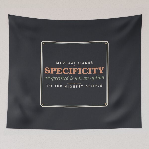 Item preview, Specificity, Unspecified Is Not An Option — Medical Coder Stamp designed and sold by SlowMadeShelf.