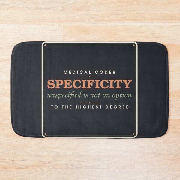 Item preview, Specificity, Unspecified Is Not An Option — Medical Coder Stamp designed and sold by SlowMadeShelf.