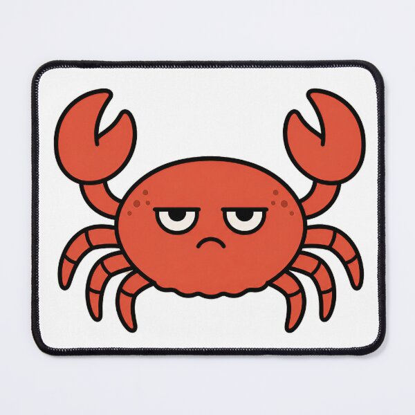 Item preview, Unimpressed Crab Resting Bitch Face Cartoon designed and sold by Bitchy Little Things.