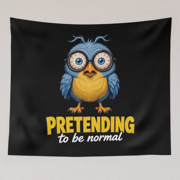 Item preview, Pretending To Be Normal Funny Bloodshot Bird designed and sold by TshirtsOnline-.