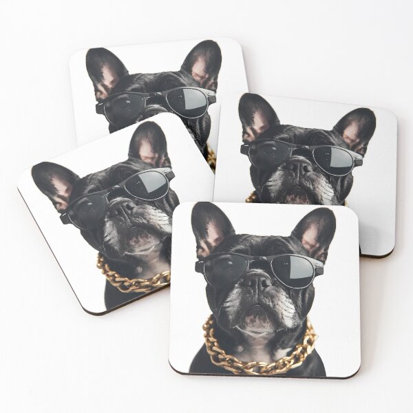 Item preview, Cool French Bulldog Wearing Sunglasses Gold Chain designed and sold by Holub Art Studio & design.