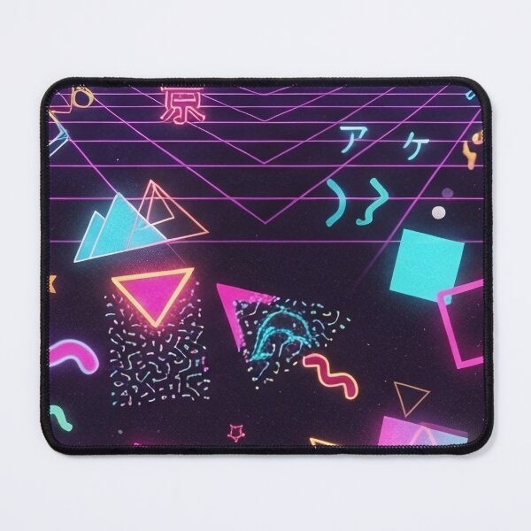 Item preview, Neon Retro Grid 1980s Synth Geometric Pattern designed and sold by SassyArtistry.