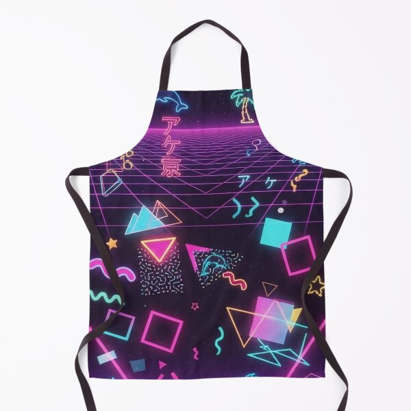Item preview, Neon Retro Grid 1980s Synth Geometric Pattern designed and sold by SassyArtistry.