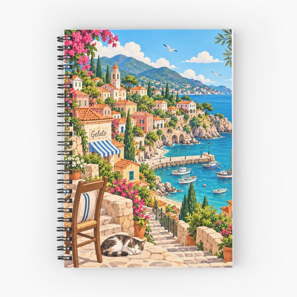 Item preview, Mediterranean Coastal Village Seaside designed and sold by Glottopia.