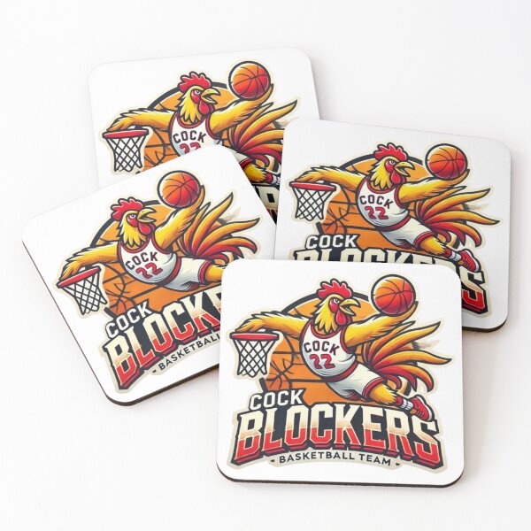 Item preview, Cock Blockers Basketball Team Dunk Mascot Graphic designed and sold by BlasiseDS.