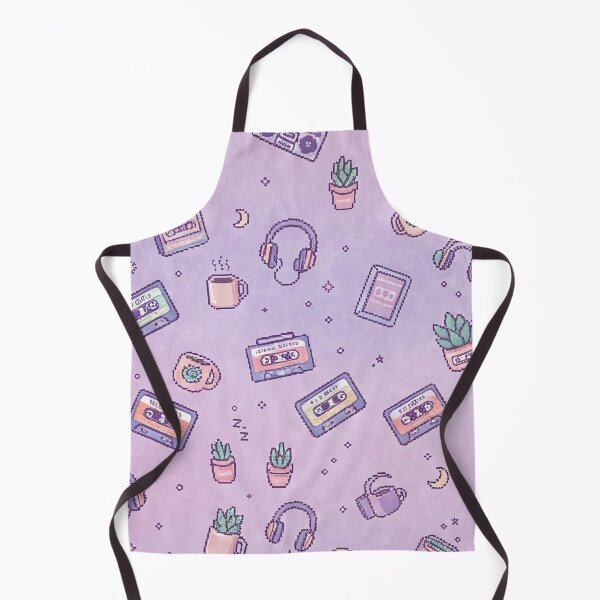 Item preview, Retro Cassette Tapes and Headphones Lilac Pattern designed and sold by SassyArtistry.