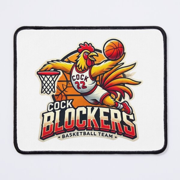 Item preview, Cock Blockers Basketball Team Dunk Mascot Graphic designed and sold by BlasiseDS.