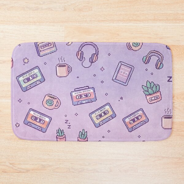Item preview, Retro Cassette Tapes and Headphones Lilac Pattern designed and sold by SassyArtistry.