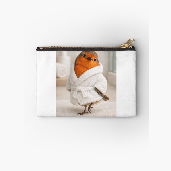 Item preview, European Robin Wearing a Bathrobe designed and sold by Sillytoe.