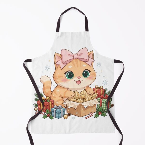 Item preview, Cute Ginger Cat Opening Christmas Gifts designed and sold by Luna's World .