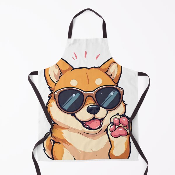 Item preview, Cute Shiba Inu Dog Wearing Sunglasses Waving Paw designed and sold by Holub Art Studio & design.