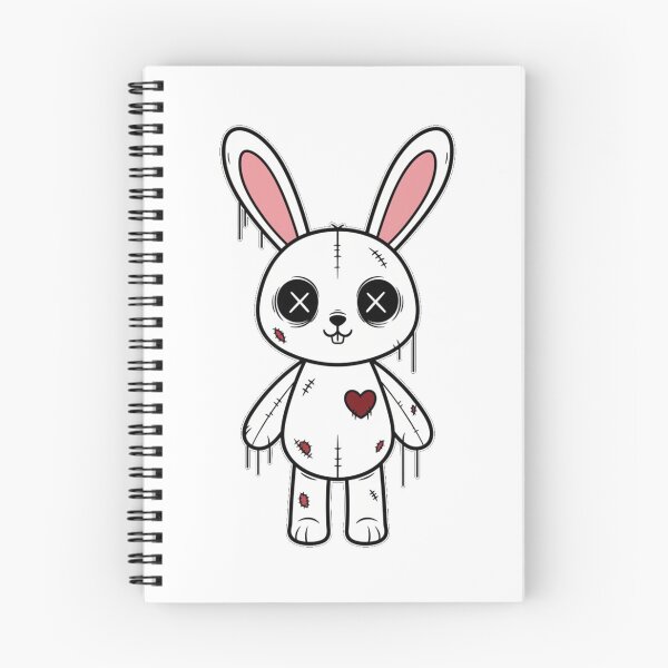 Item preview, Creepy Cute Emo Bunny Sticker | Gothic Voodoo Doll Rabbit Art designed and sold by HOODYBUDSTYLES.