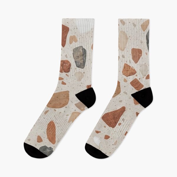 Item preview, Earthy Neutral Terrazzo Stone Seamless Pattern designed and sold by SassyArtistry.