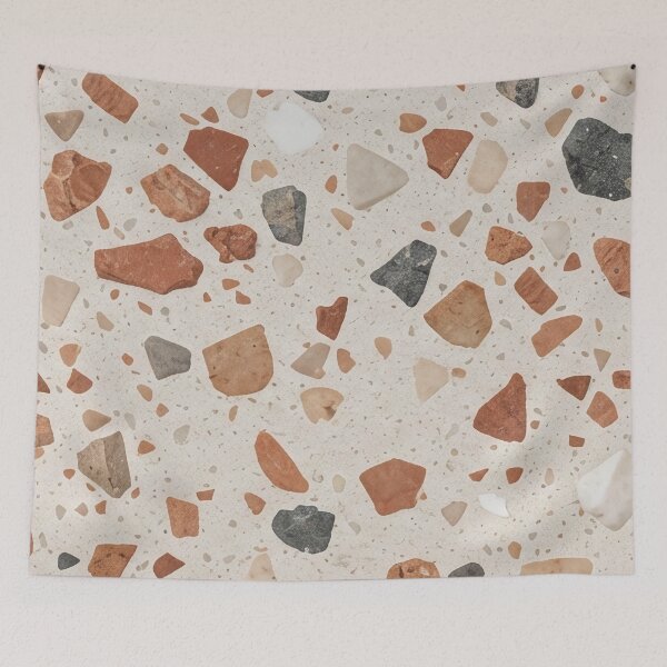 Item preview, Earthy Neutral Terrazzo Stone Seamless Pattern designed and sold by SassyArtistry.