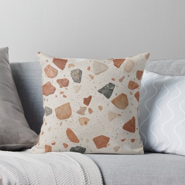 Item preview, Earthy Neutral Terrazzo Stone Seamless Pattern designed and sold by SassyArtistry.