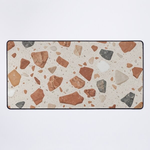 Item preview, Earthy Neutral Terrazzo Stone Seamless Pattern designed and sold by SassyArtistry.