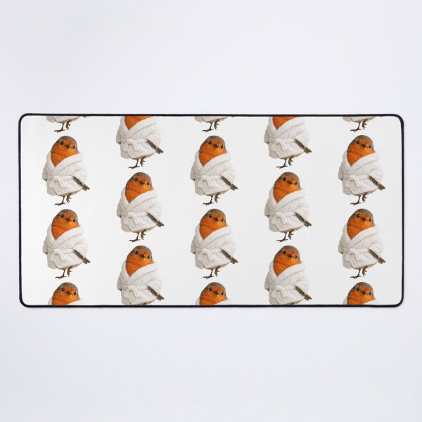 Item preview, Cozy European Robin in a Bathrobe designed and sold by Sillytoe.