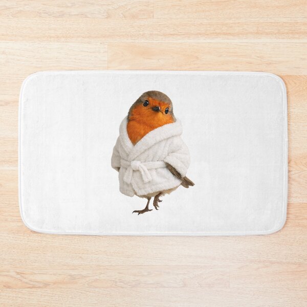 Item preview, Cozy European Robin in a Bathrobe designed and sold by Sillytoe.