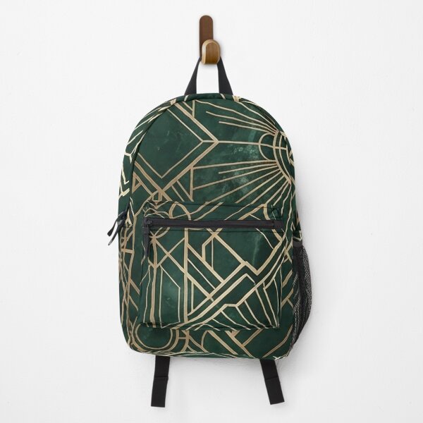 Item preview, Emerald Green and Gold Art Deco Pattern designed and sold by SassyArtistry.