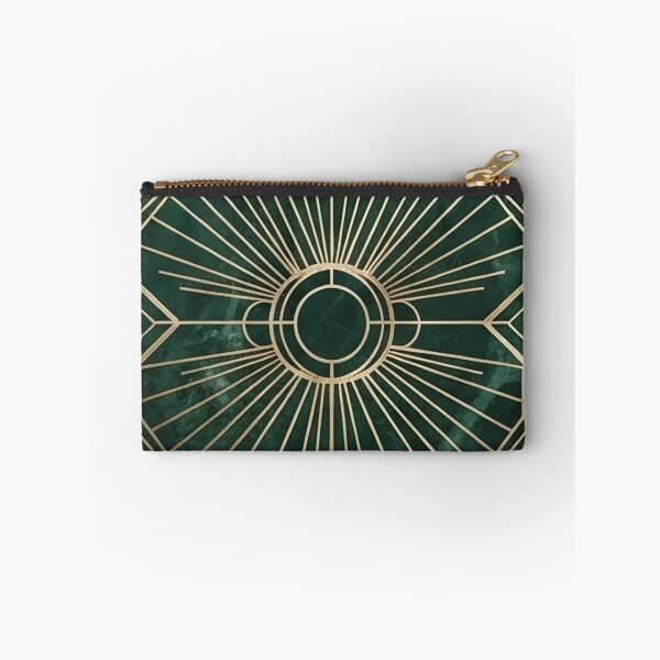 Item preview, Emerald Green and Gold Art Deco Pattern designed and sold by SassyArtistry.