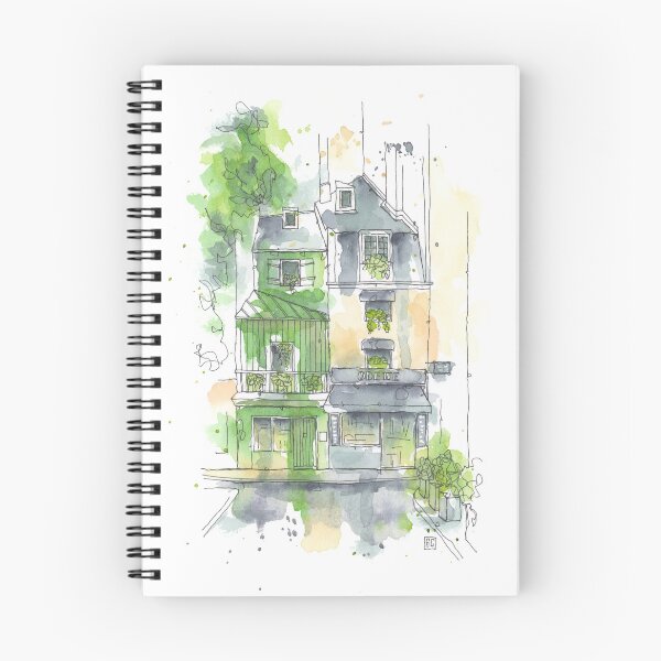 Artikelvorschau, Pariser Café Aquarell entworfen und verkauft von Stacey Creek.