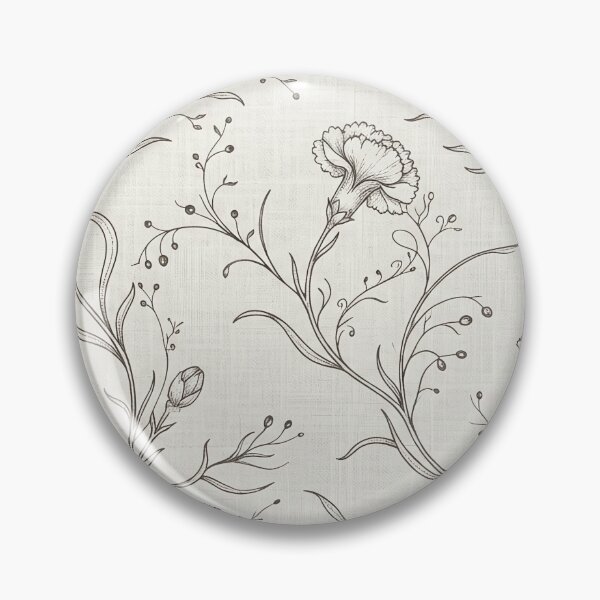 Item preview, Vintage Carnation Flower Line Art Pattern designed and sold by SassyArtistry.